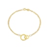 Thumbnail Image 1 of 9ct Yellow Gold 7.25&quot; Interlink Circle Bracelet