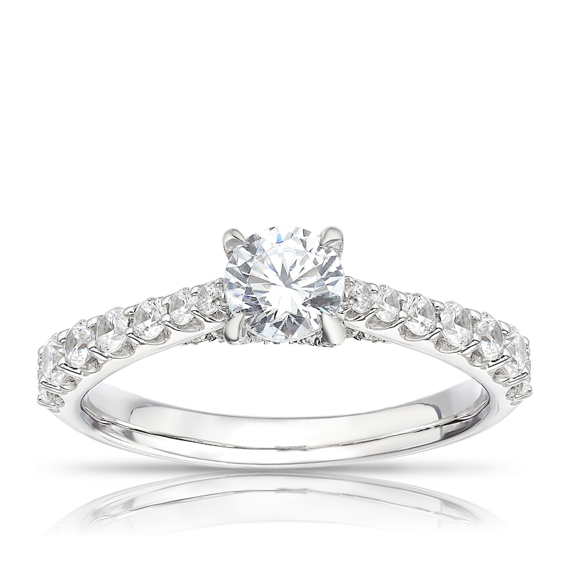 Main Image 1 of Platinum 1ct Diamond Round Cut Four Claw Solitaire Ring