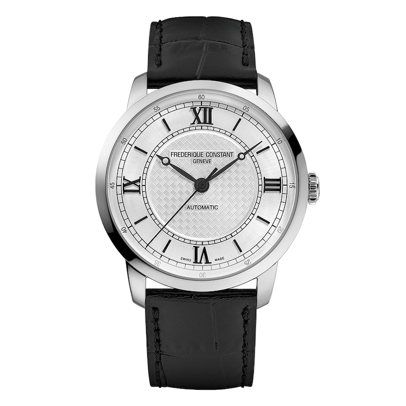 Main Image 1 of Frederique Constant Classics Men's Black Leather Strap Watch