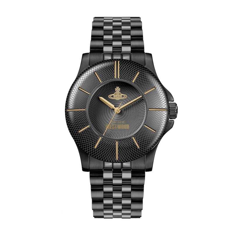 Main Image 1 of Vivienne Westwood Walbrook Black Dial & IP Black Stainless Steel Bracelet Watch