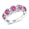 Thumbnail Image 1 of Le Vian Platinum 0.40ct Diamond & Passion Ruby Round Cut Ring