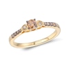 Thumbnail Image 1 of Le Vian 14c Yellow Gold Chocolate & Nude 0.30ct Diamond Trilogy Ring