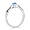 Thumbnail Image 3 of Le Vian 14ct White Gold Chocolate Nude 0.12ct Diamond &  Blueberry Sapphire Trilogy Ring