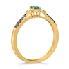 Thumbnail Image 2 of Le Vian 14ct Yellow Gold 0.12ct Diamond & Costa Smeralda Emerald Trilogy Round Ring