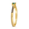 Thumbnail Image 3 of Le Vian 14ct Yellow Gold 0.12ct Diamond & Costa Smeralda Emerald Trilogy Round Ring