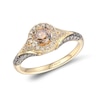 Thumbnail Image 1 of Le Vian 14ct Yellow Gold Chocolate & Nude 0.80ct Diamond Round Cut Halo Ring