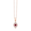 Thumbnail Image 1 of Le Vian 14ct Yellow Gold 0.15ct Diamond & Passion Ruby Oval Cut Pendant