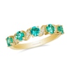 Thumbnail Image 1 of Le Vian 14ct Yellow Gold Diamond & Costa Smeralda Emerald Eternity Ring