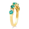 Thumbnail Image 2 of Le Vian 14ct Yellow Gold Diamond & Costa Smeralda Emerald Eternity Ring