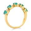 Thumbnail Image 3 of Le Vian 14ct Yellow Gold Diamond & Costa Smeralda Emerald Eternity Ring