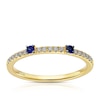 Thumbnail Image 1 of Le Vian 14ct Yellow Gold 0.10ct Diamond & Blueberry Sapphire Eternity Ring