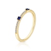 Thumbnail Image 2 of Le Vian 14ct Yellow Gold 0.10ct Diamond & Blueberry Sapphire Eternity Ring