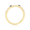 Thumbnail Image 3 of Le Vian 14ct Yellow Gold 0.10ct Diamond & Blueberry Sapphire Eternity Ring