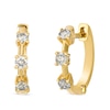 Thumbnail Image 1 of Le Vian 14ct Yellow Gold Nude 0.25ct Diamond Trio Hoop Earrings