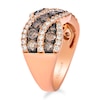 Thumbnail Image 2 of Le Vian  14ct Rose Gold Chocolate & Nude 2ct Diamond Twisted Wide Ring