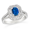 Thumbnail Image 1 of Le Vian Platinum 0.50ct Diamond & Oval Cornflower Sapphire Halo Ring