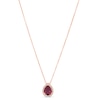 Thumbnail Image 1 of Le Vian 14ct Rose Gold 0.12ct Diamond & Raspberry Rhodolite Pear Shaped Necklace