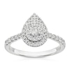 Thumbnail Image 1 of Platinum 0.50ct Diamond Pear Shaped Ring