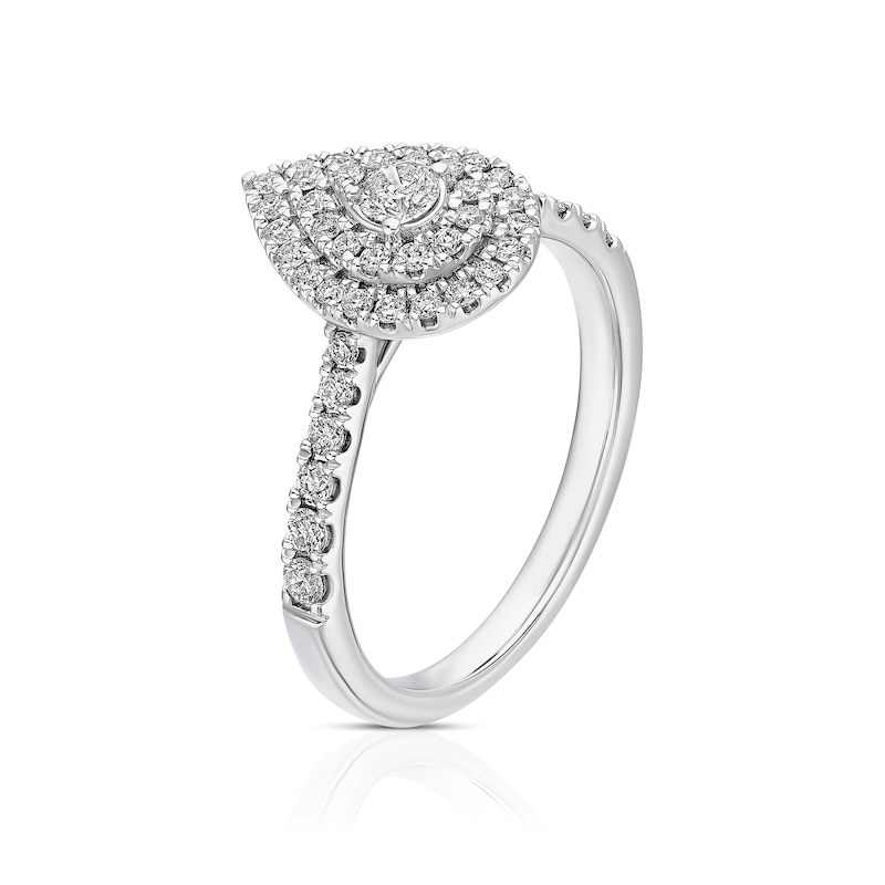 Main Image 2 of Platinum 0.50ct Diamond Pear Shaped Ring