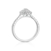 Thumbnail Image 3 of Platinum 0.50ct Diamond Pear Shaped Ring