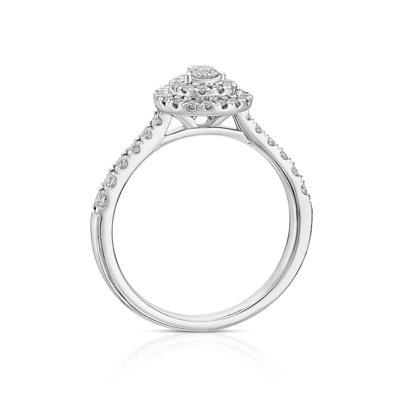 Main Image 3 of Platinum 0.50ct Diamond Pear Shaped Ring