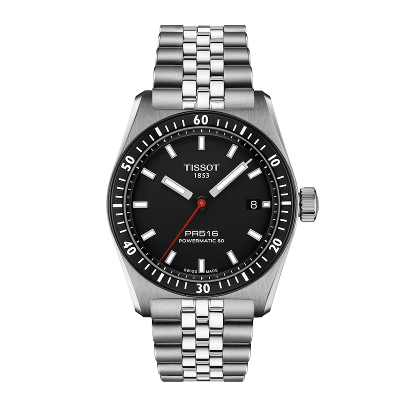 Main Image 1 of Tissot PR516 Powermatic 80 Black Dial & Stainless Steel Bracelet Watch