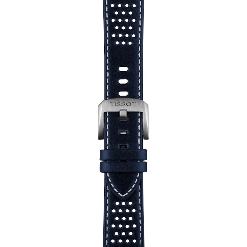 Main Image 4 of Tissot PR516 Powermatic 80 Blue Dial & Leather Strap Watch