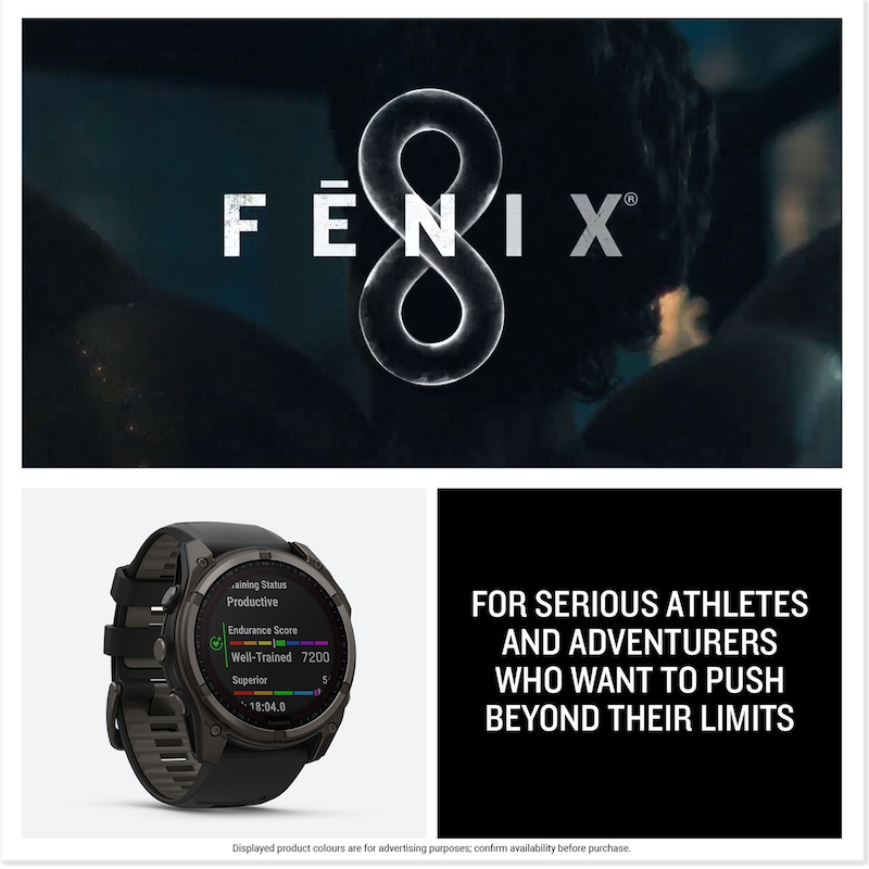 Main Image 7 of Garmin Fenix 8 51mm Carbon Grey Titanium & Black Silicone Strap Smartwatch