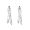 Thumbnail Image 2 of Lauren Ralph Lauren Sterling Silver Pavé Criss Cross Hoop Earrings