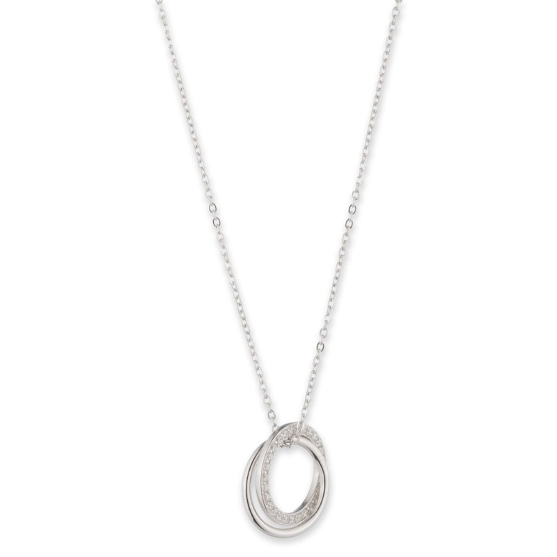 Main Image 1 of Lauren Ralph Lauren Sterling Silver Pavé Criss Cross Pendant