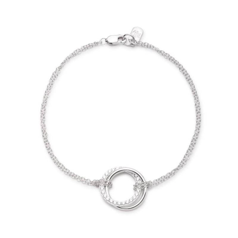 Main Image 1 of Lauren Ralph Lauren Sterling Silver Pavé Criss Cross Bracelet