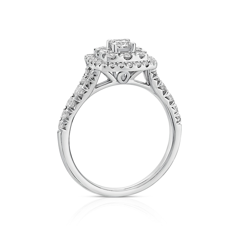 Main Image 3 of Platinum 1ct Diamond Double Halo Ring