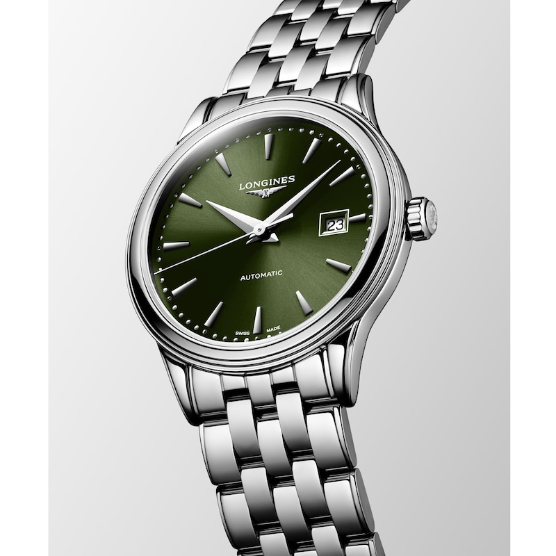 Main Image 3 of Longines Flagship 30mm Ladies' Green Dial & Stainless Steel Watch