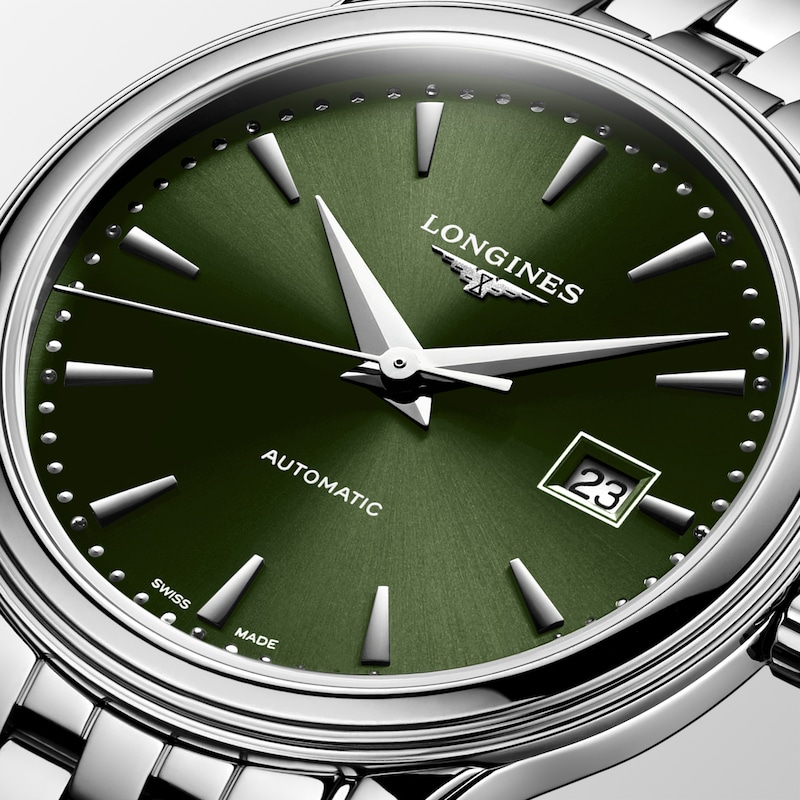 Main Image 4 of Longines Flagship 30mm Ladies' Green Dial & Stainless Steel Watch