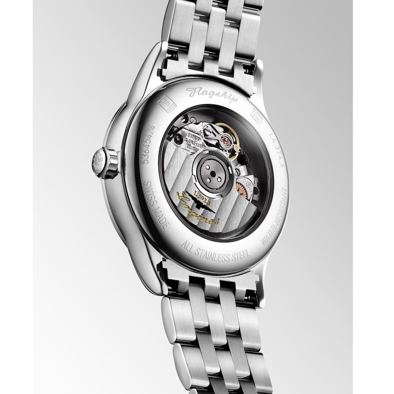 Main Image 6 of Longines Flagship 30mm Mother Of Pearl Diamond Dial & Stainless Steel Watch