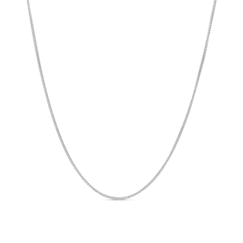 Main Image 1 of Platinum 18&quot; Dainty Spiga Chain Necklace