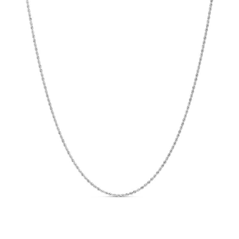 Main Image 1 of Platinum 18&quot; Dainty Rope Chain Necklace