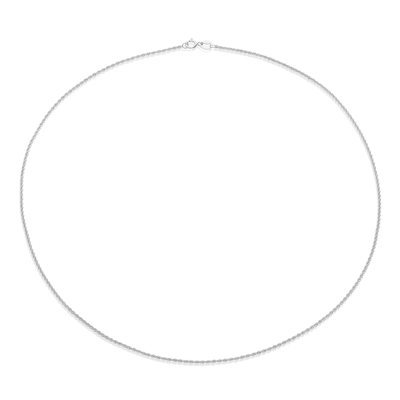 Main Image 2 of Platinum 18&quot; Dainty Rope Chain Necklace