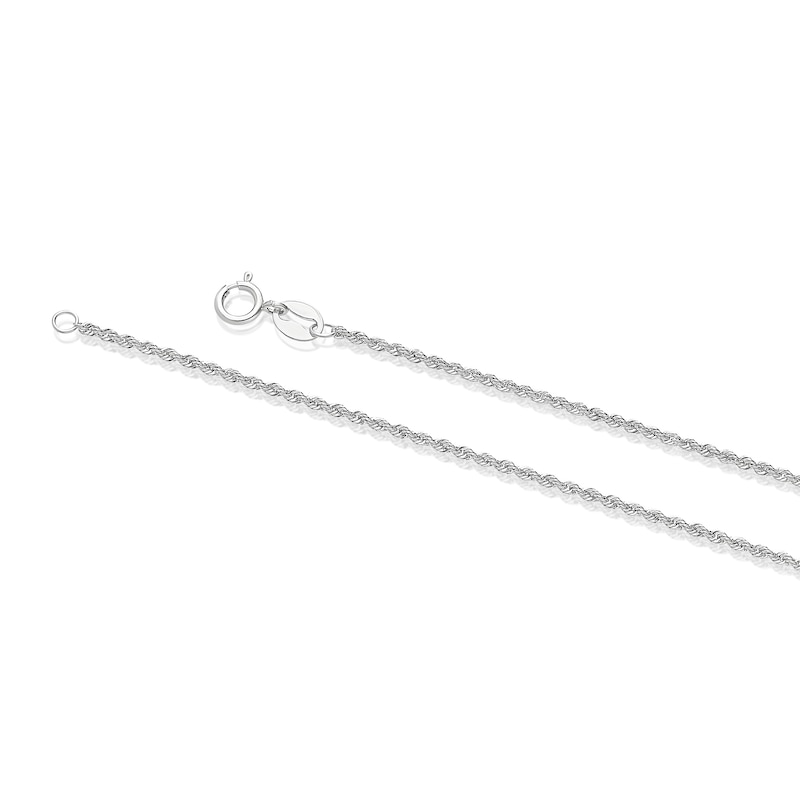 Main Image 3 of Platinum 18&quot; Dainty Rope Chain Necklace