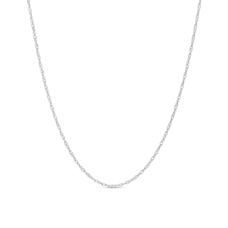 Main Image 1 of Platinum 18&quot; Twisted Curb Chain Necklace