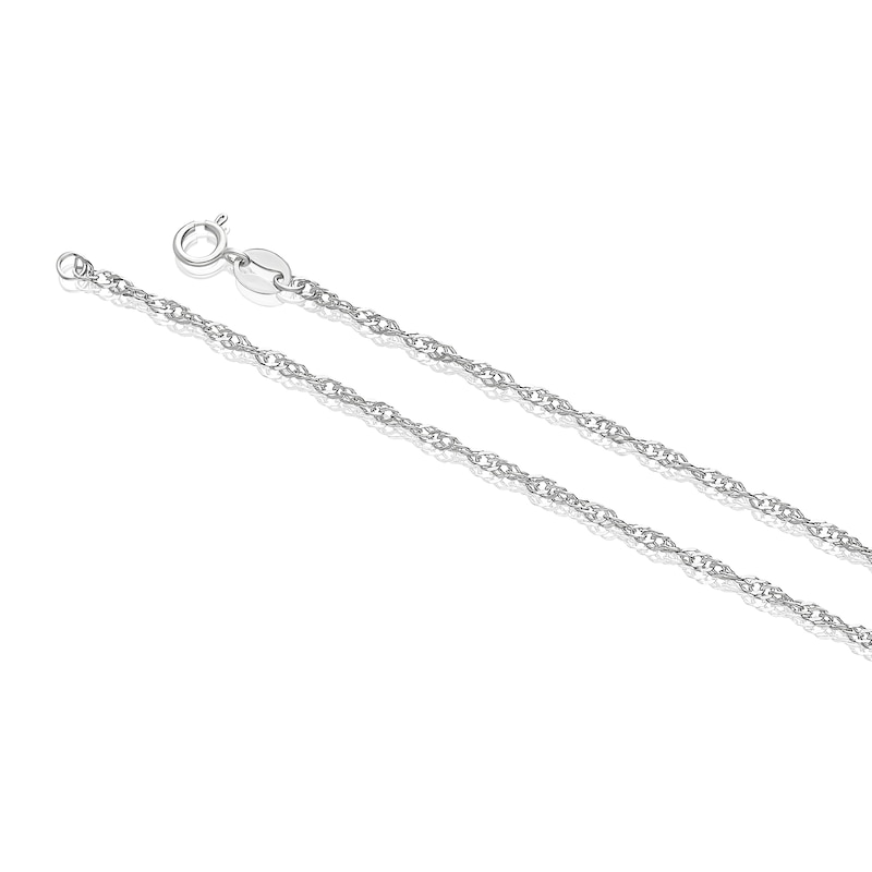 Main Image 3 of Platinum 18&quot; Twisted Curb Chain Necklace