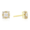 Thumbnail Image 1 of 18ct Yellow Gold Cubic Zirconia Diamond Shape Earrings