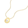 Thumbnail Image 2 of 18ct Yellow Gold 16+2&quot; Cubic Zirconia Open Pear Shape Pendant Necklace