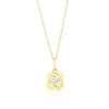 Thumbnail Image 1 of 18ct Yellow Gold 16+2&quot; Cubic Zirconia Knot Pendant