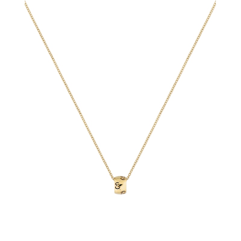 Main Image 1 of Gucci Icon 18ct Yellow Gold GG Ring Pendant Necklace