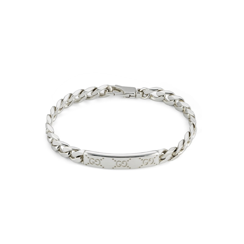 Main Image 1 of Gucci Signature Sterling Silver GG Tag Bracelet