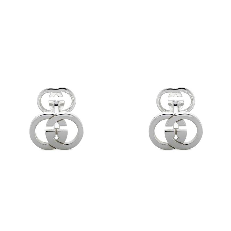 Main Image 1 of Gucci Interlocking Sterling Silver Cufflinks