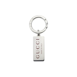 Gucci Trademark Sterling Silver Keyring