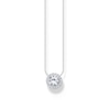 Thumbnail Image 1 of Thomas Sabo Sterling Silver 15.7+2&quot; Cubic Zirconia Halo Pendant Necklace