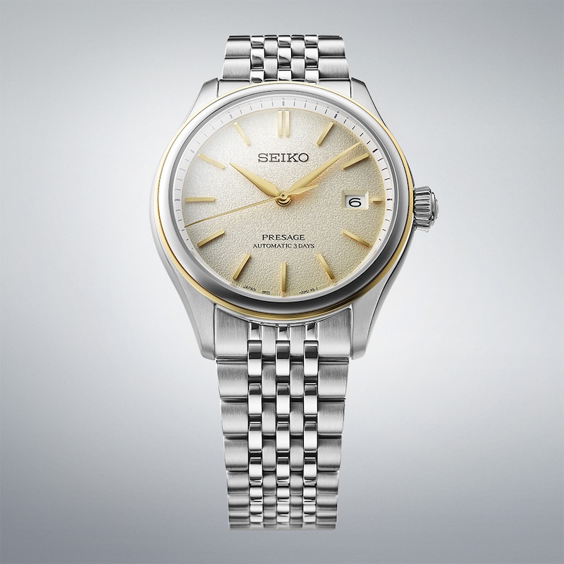 Main Image 4 of Seiko Presage Classic Series Delicate Cream Silk Dial & Stainless Steel Watch